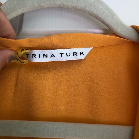 Trina Turk Orange Sleeveless Blouse - Picture 3 of 6